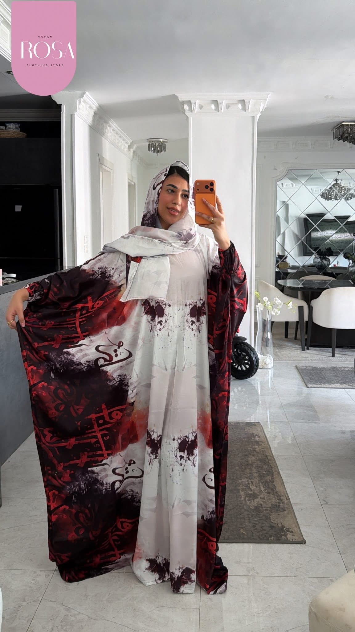 اسدال فراشه ابيض واحمر