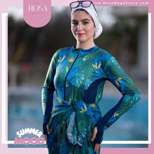 بوركيني فيروزي في كحلي