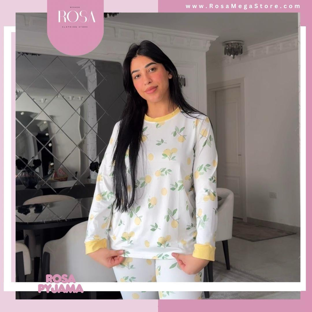 بيجامه ابيض فلاور