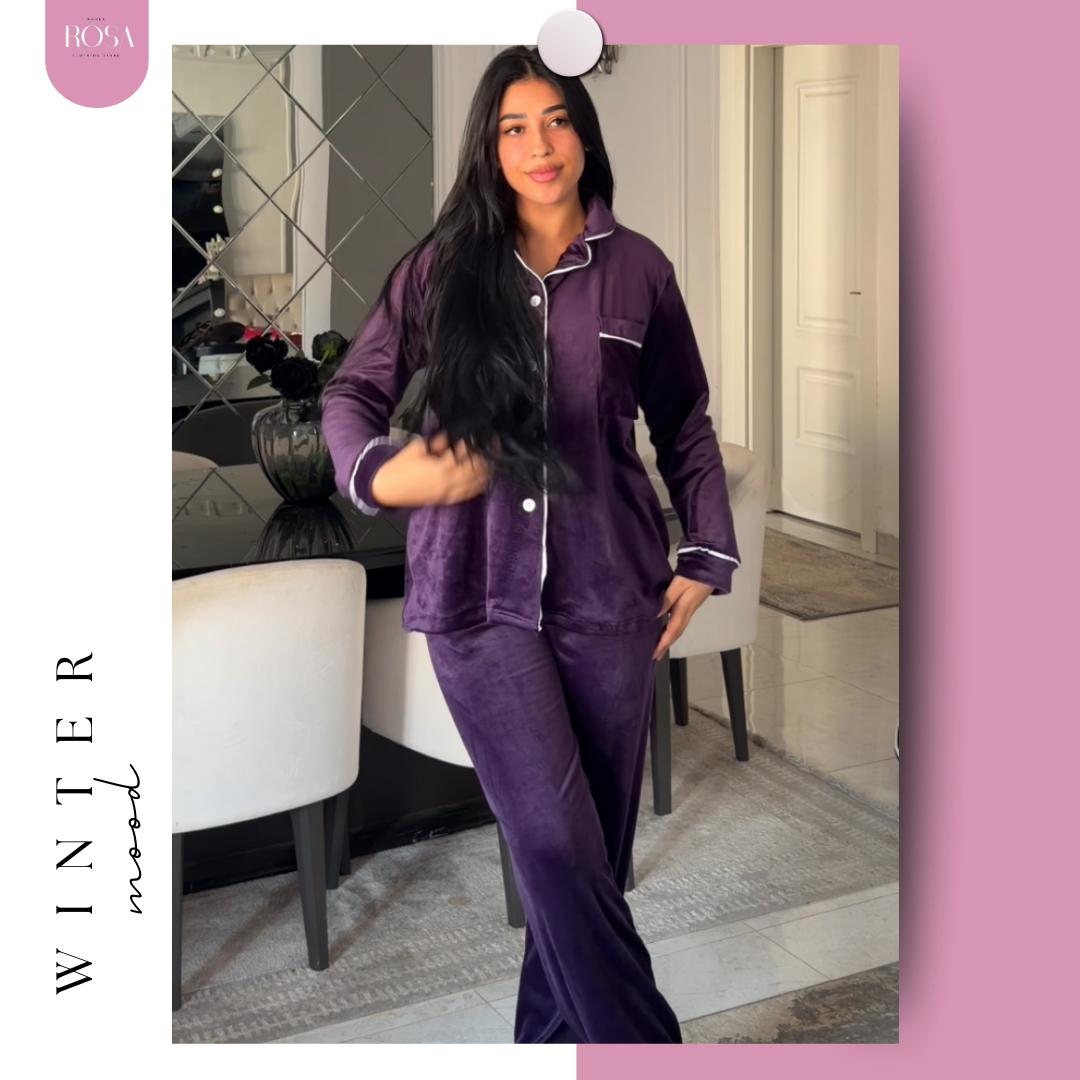 بيجامه هايدي بنفسجي