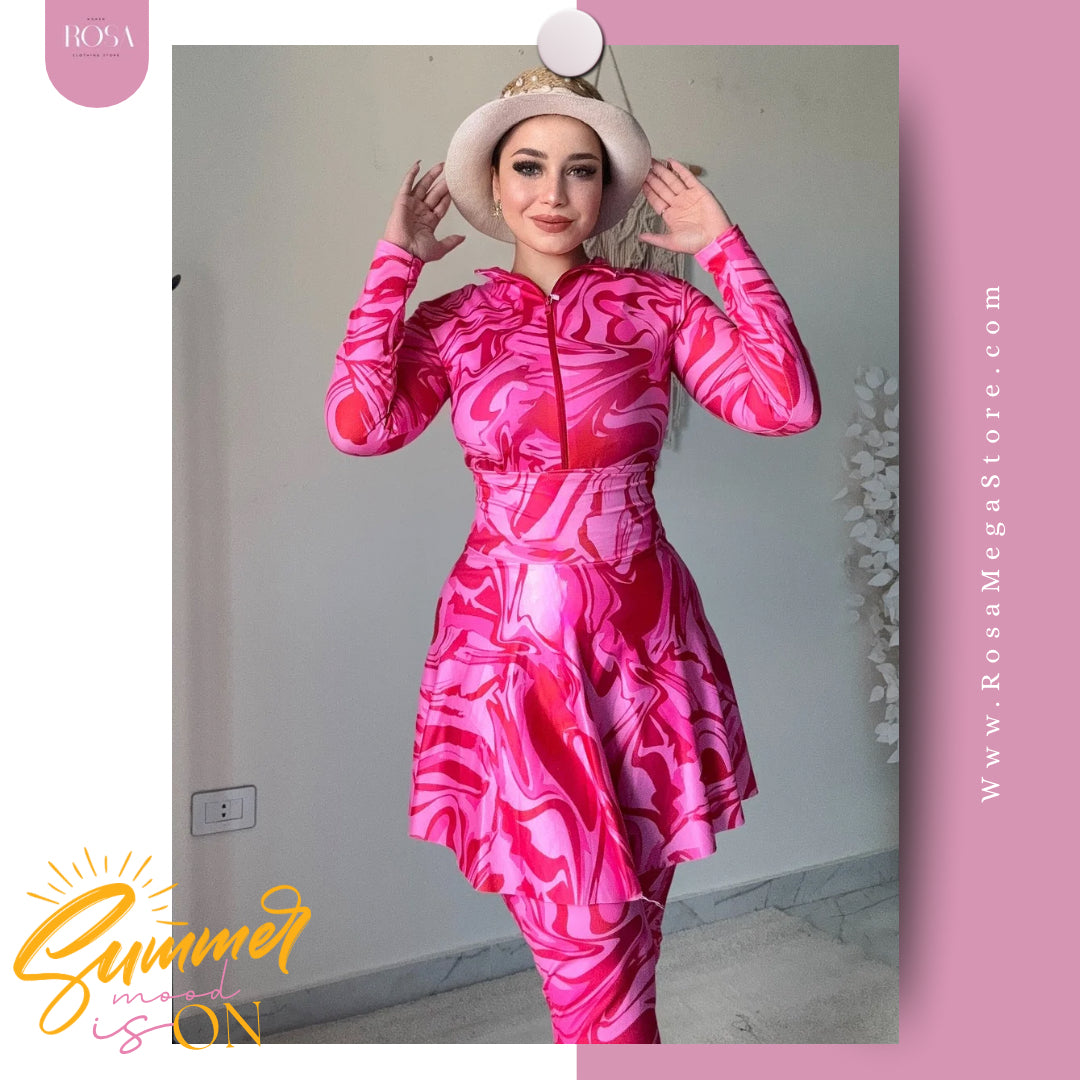 بوركيني 4p hot pink