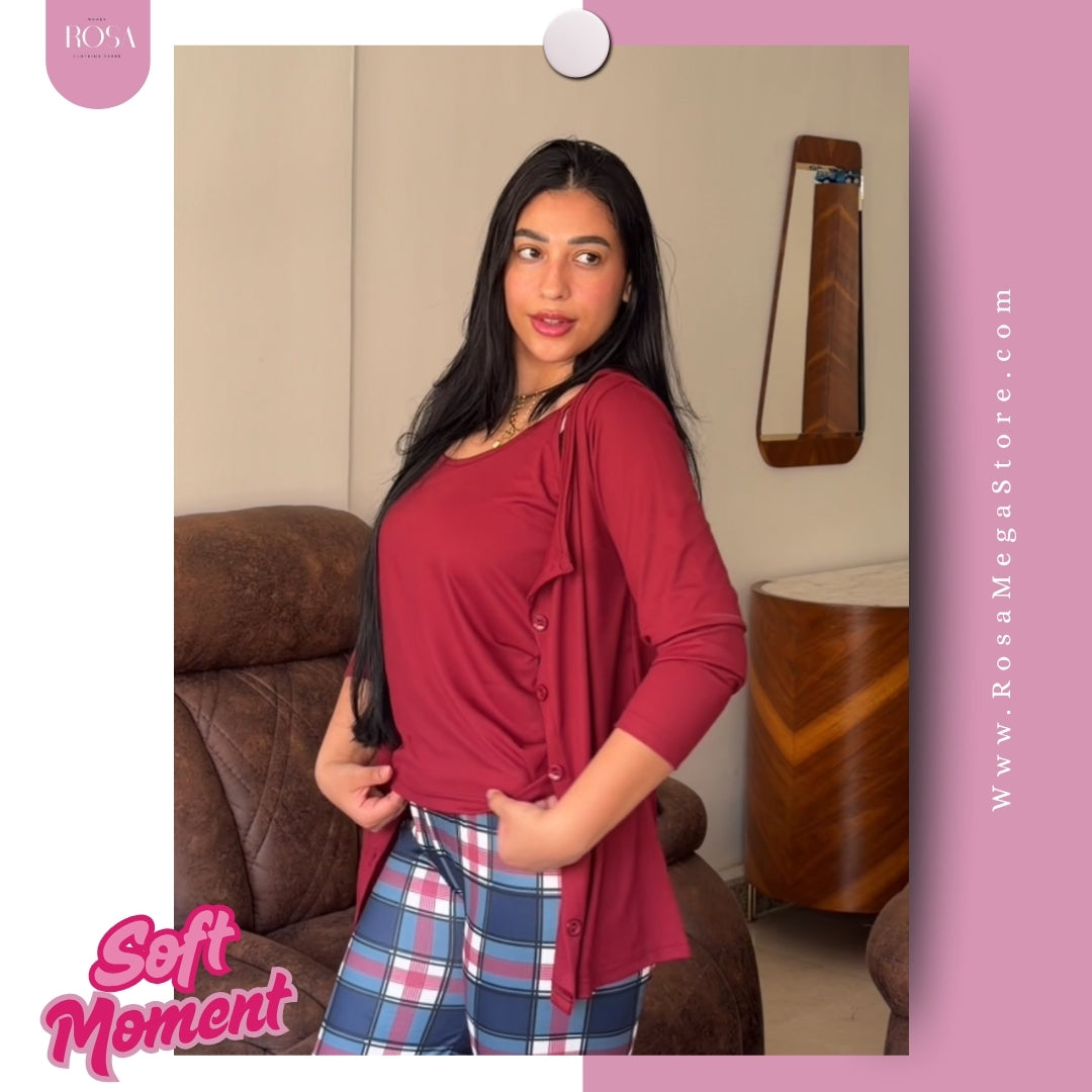 Pjama 3P Burgundy