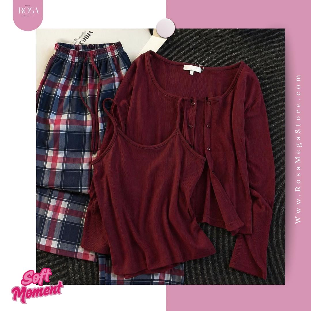 Pjama 3P Burgundy