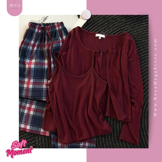 Pjama 3P Burgundy