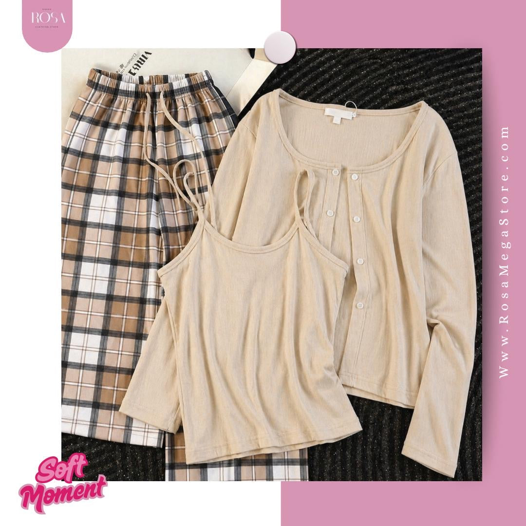 Pjama 3P Beige